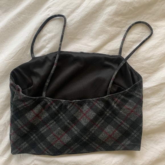Plaid skinny strap crop top - Picture 2 of 2